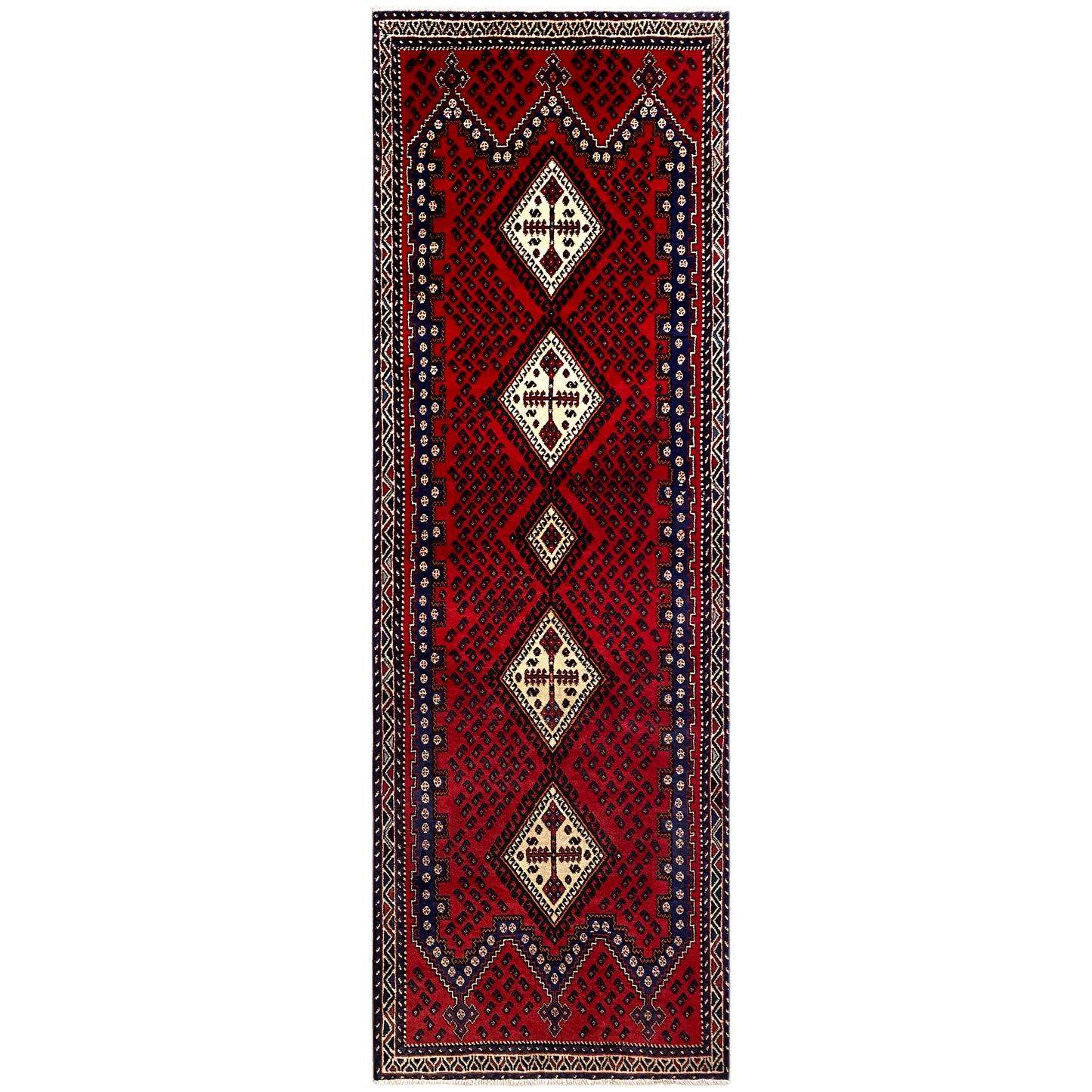 Tapis coureur Sirjan rouge 280x89cm