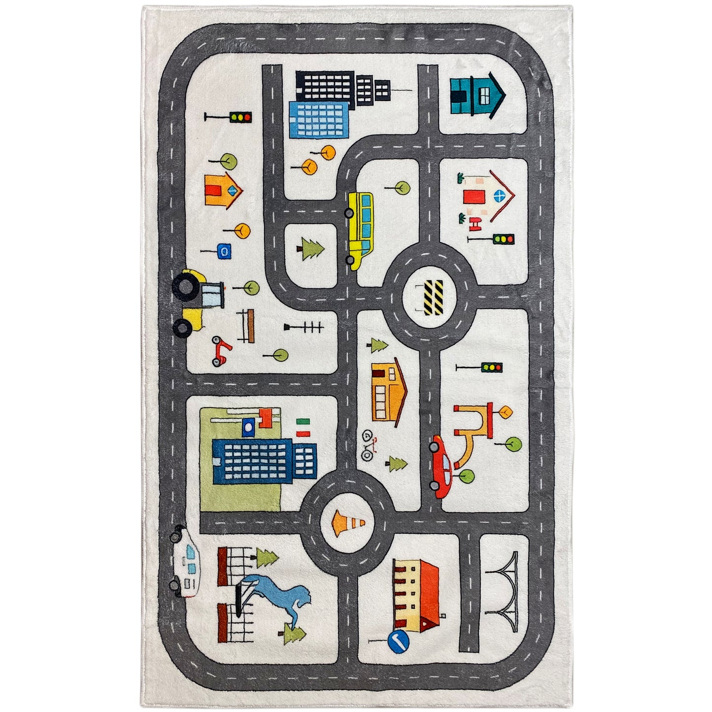 Tapis pour enfants « Rue », beige, 90 × 160 cm
