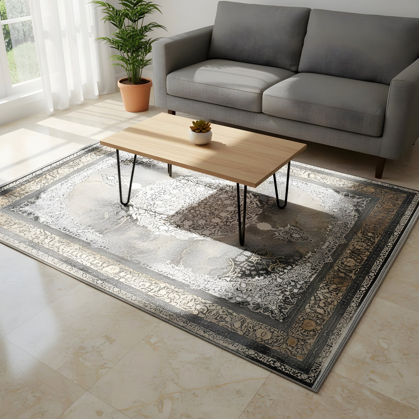 Classique brun fumé 170x240cm