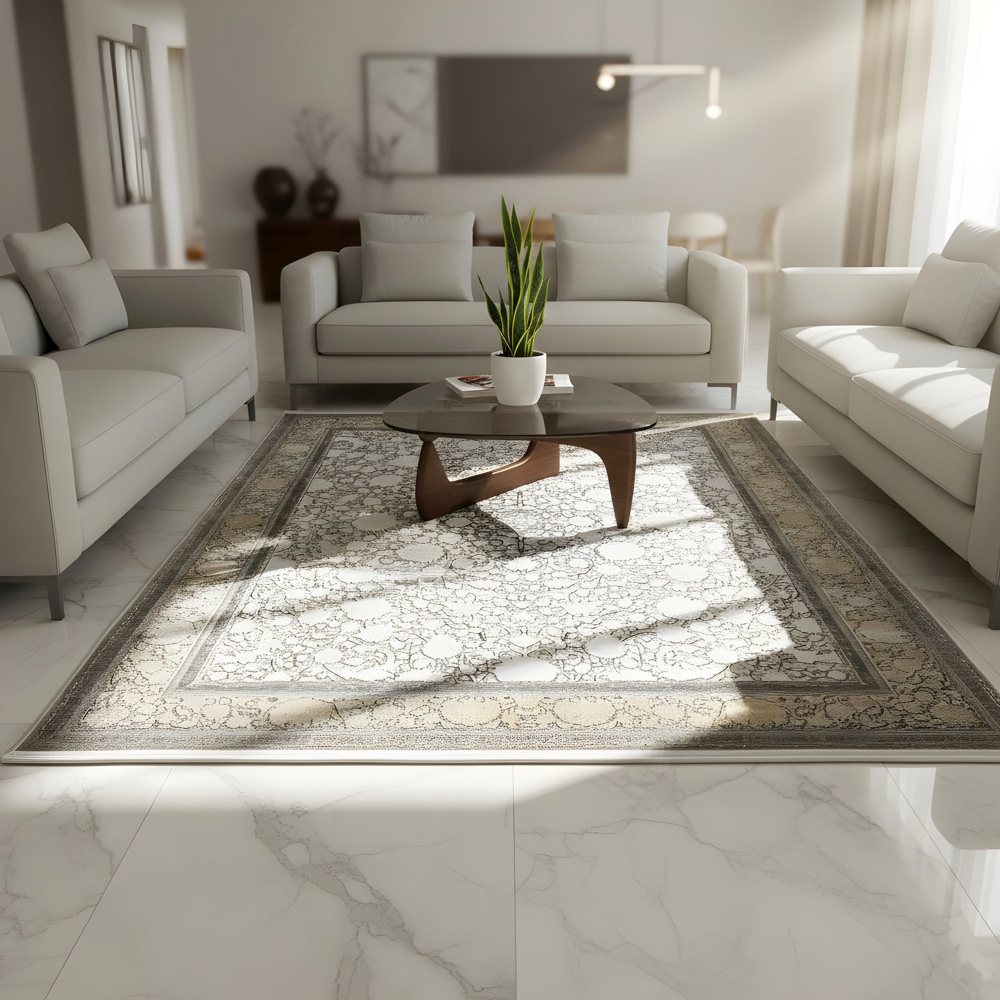 Tapis argent-or 170x240cm