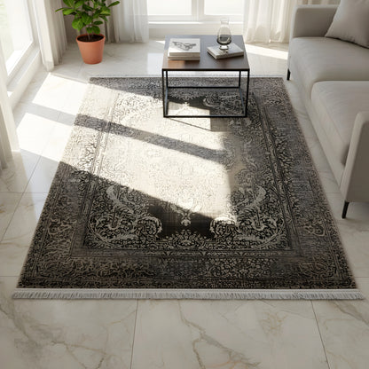 Wohnzimmerteppiche-700-704Silber-Gold - German Carpet Shop