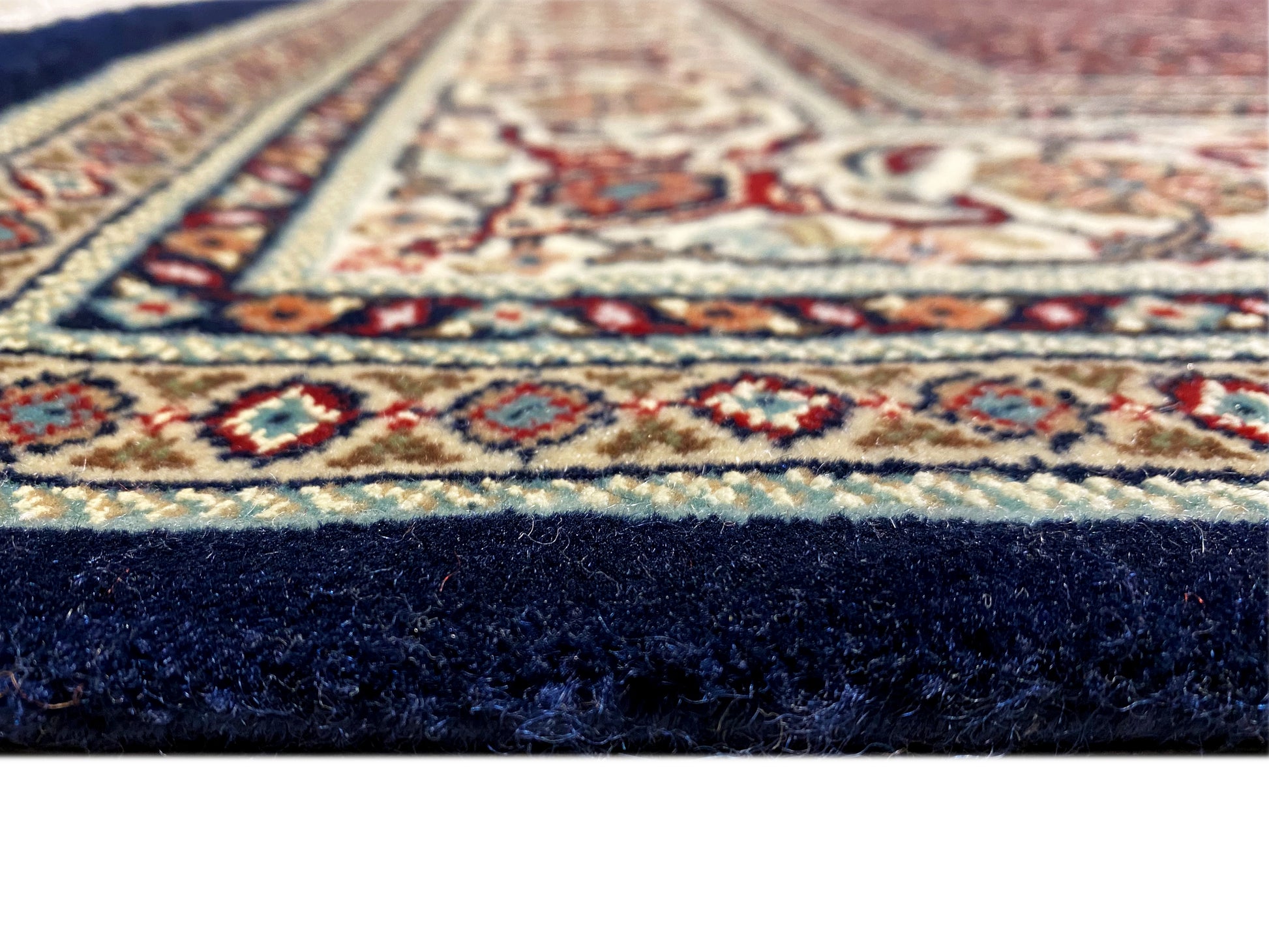 Dunkelroter Bidjar Teppich für Wohnzimmer, handgeknüpft und strapazierfähig