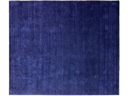 Uni Wollteppich Loom Luri in tiefem Blauton