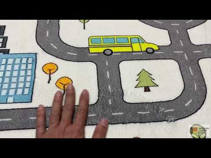 Tapis pour enfants « Rue », beige, 90 × 160 cm