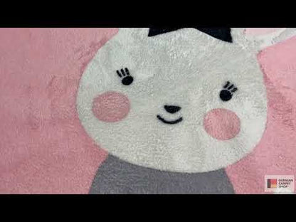 Tapis rond pour enfants Lapin, 100 cm