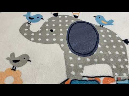 Tapis rond pour enfants Animaux, 160 cm