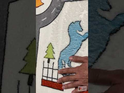 Tapis pour enfants « Rue », gris, 140x200 cm