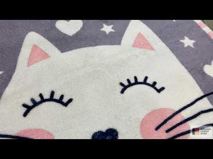Tapis rond pour enfants Chat, 100 cm