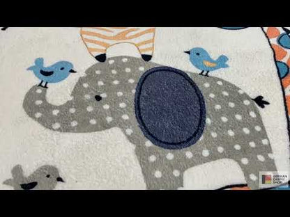 Tapis rond pour enfants Animaux, 100 cm