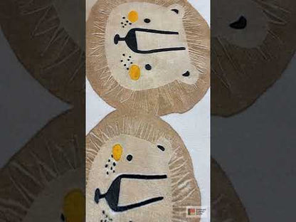 Tapis pour enfants « Lion », beige, 90x160 cm