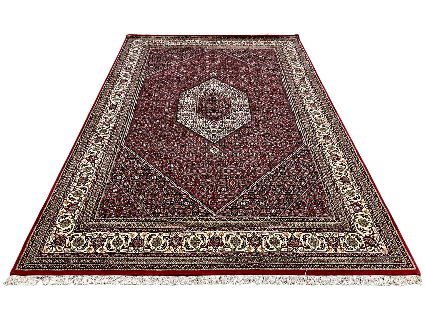 Bidjar Wollteppich mit geometrischem Medaillon Muster 304x205 cm