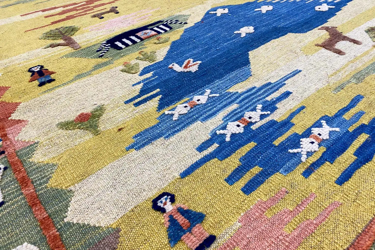 Kilim Qashqai - 800592 (193x154cm) - German Carpet Shop
