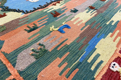 Kilim Qashqai - (201x146cm) - German Carpet Shop