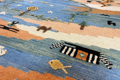 Kilim Qashqai - 605618 (198x157cm) - German Carpet Shop