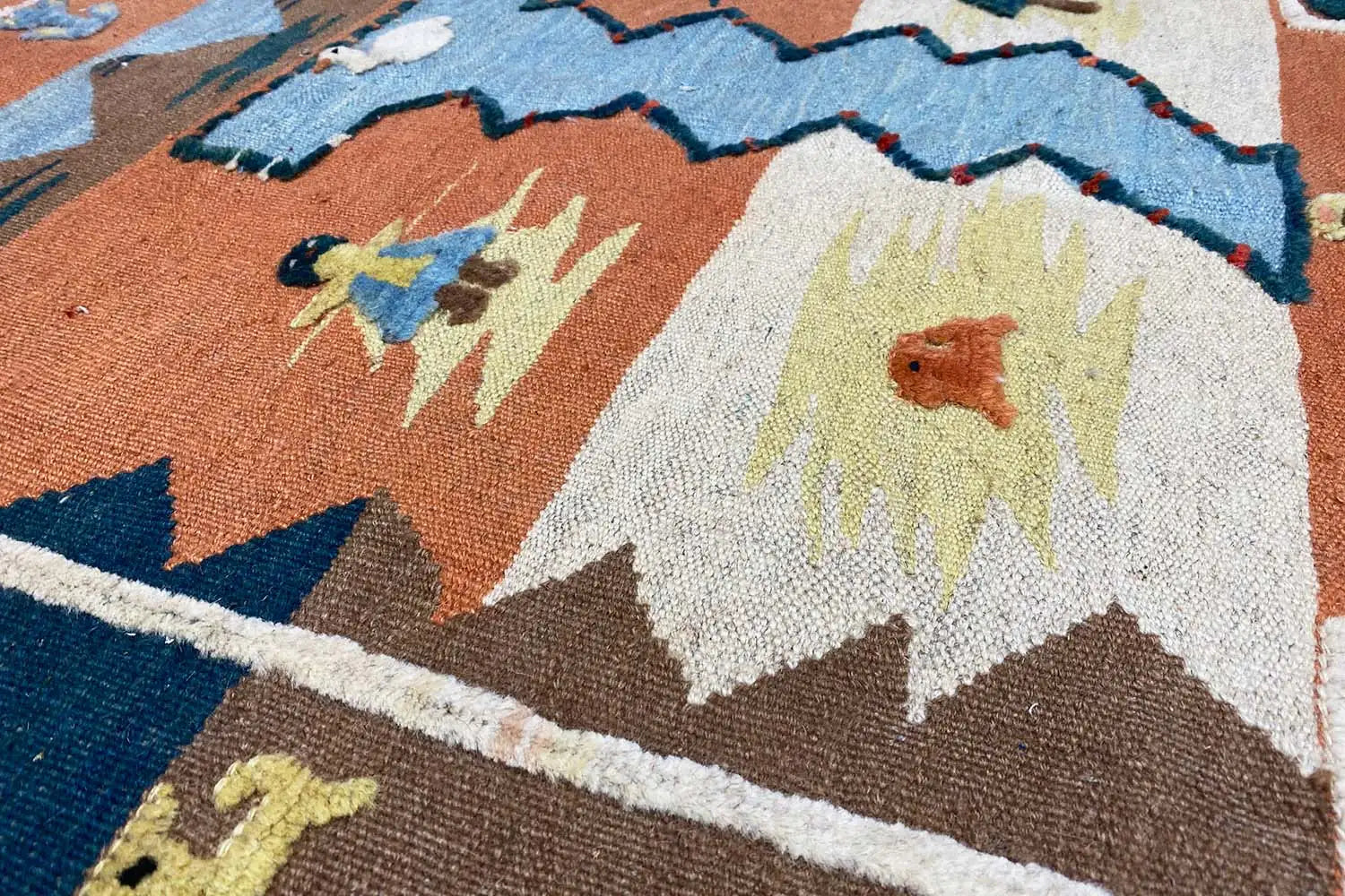 Kilim Qashqai - 804927 (106x103cm) - German Carpet Shop