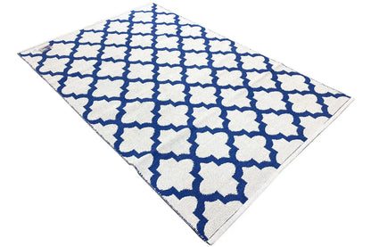 Moderner Kelim - Samak 03 Blue - German Carpet Shop