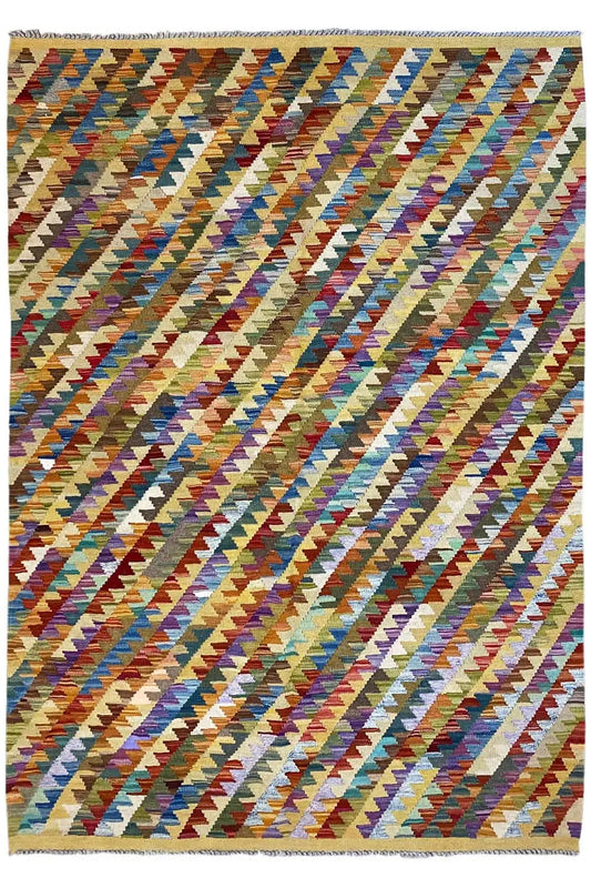 Kelim Afghan- 4215060 (198x131cm) - German Carpet Shop