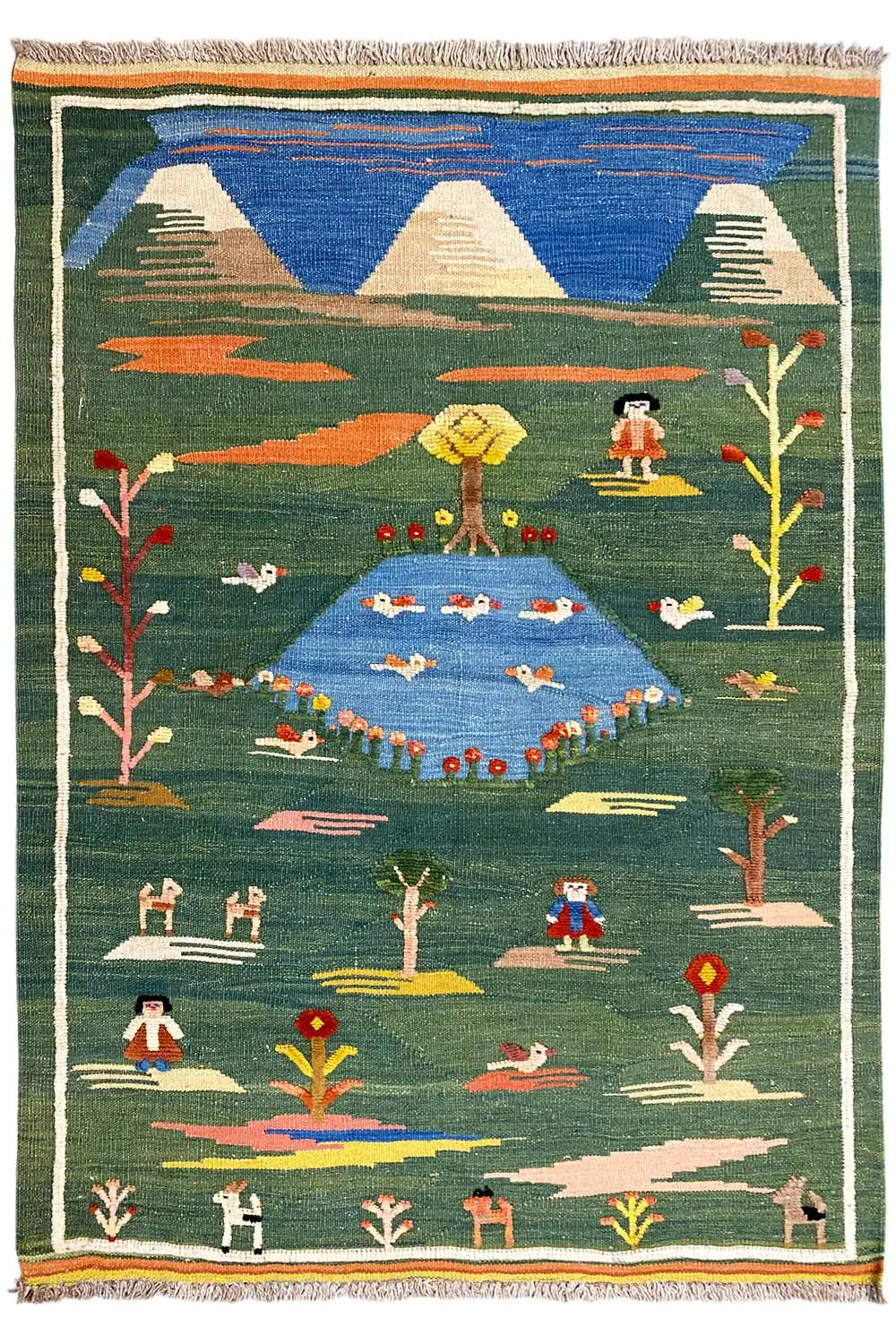 Kilim Qashqai - 800598 (147x100cm) - German Carpet Shop