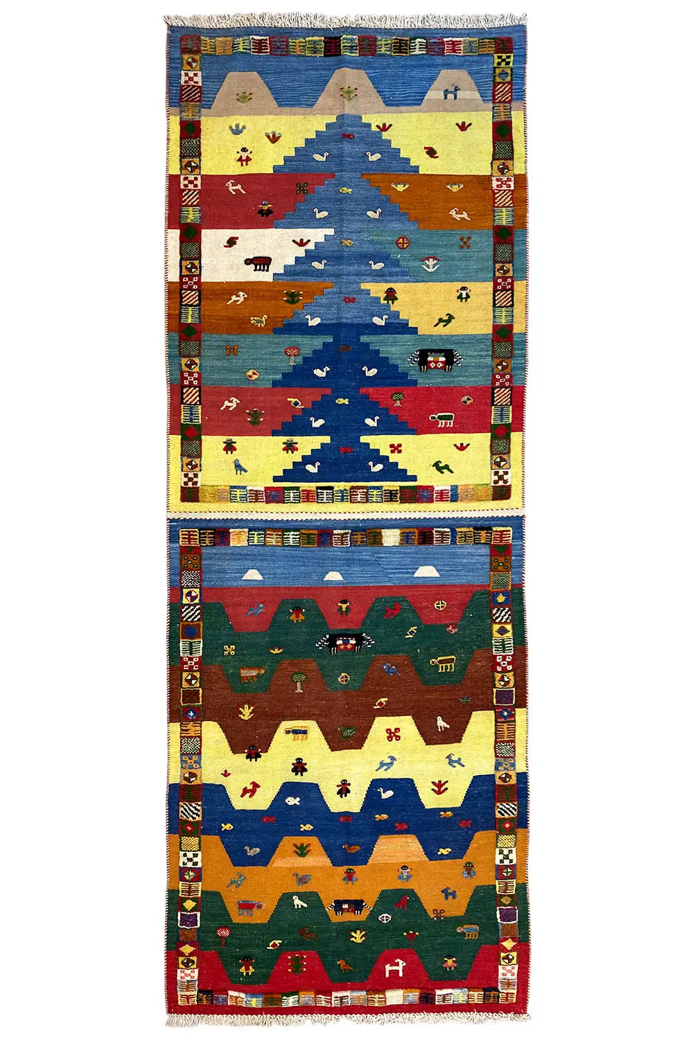 Kilim Qashqai - (274x101cm) - German Carpet Shop