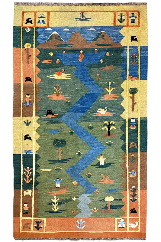 Kilim Qashqai - 804920 (230x123cm) - German Carpet Shop