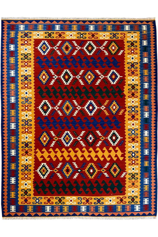 Kilim Qashqai - 307037 (249x167cm) - German Carpet Shop