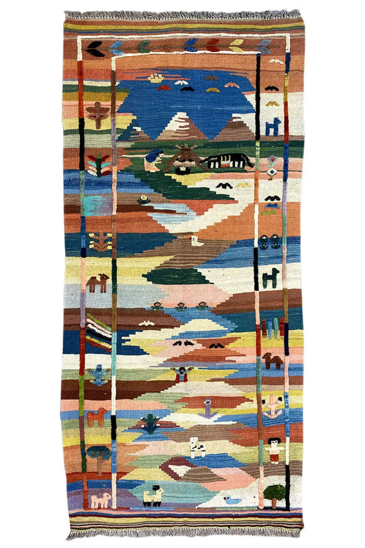 Kilim Qashqai - 804922 (180x88cm) - German Carpet Shop