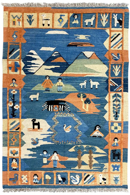 Kilim Qashqai - 700084 (152x104cm) - German Carpet Shop