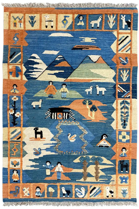 Kilim Qashqai - 700084 (152x104cm) - German Carpet Shop