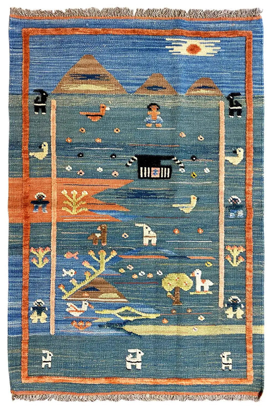 Kilim Qashqai - 800599 (119x84cm) - German Carpet Shop