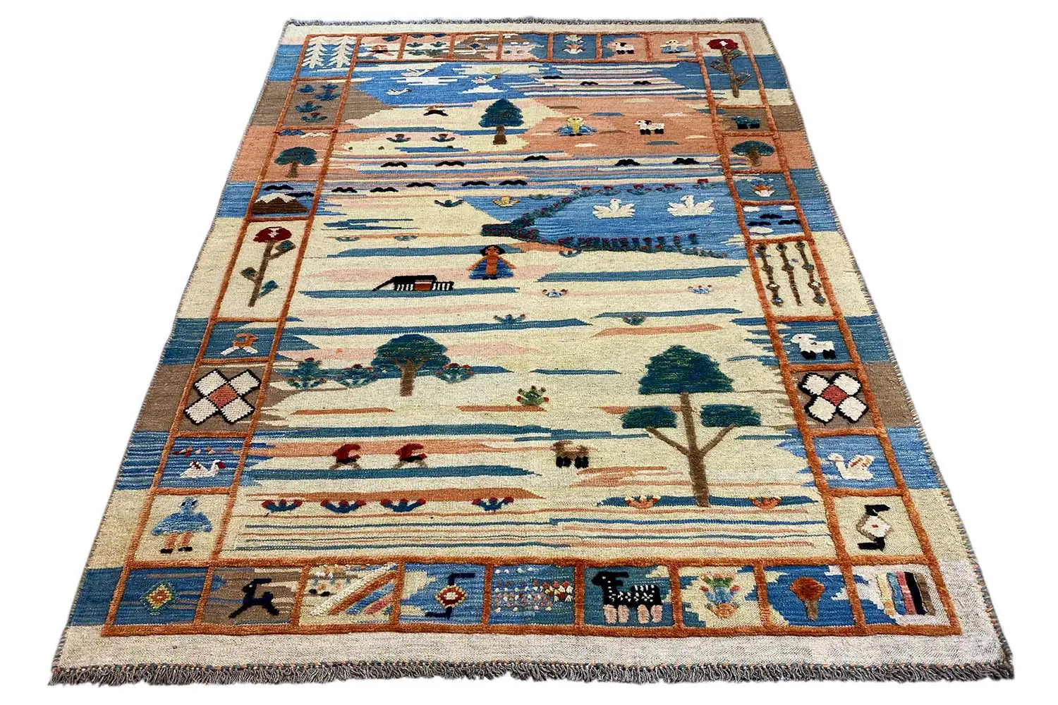 Kilim Qashqai - 605610 (206x152cm) - German Carpet Shop