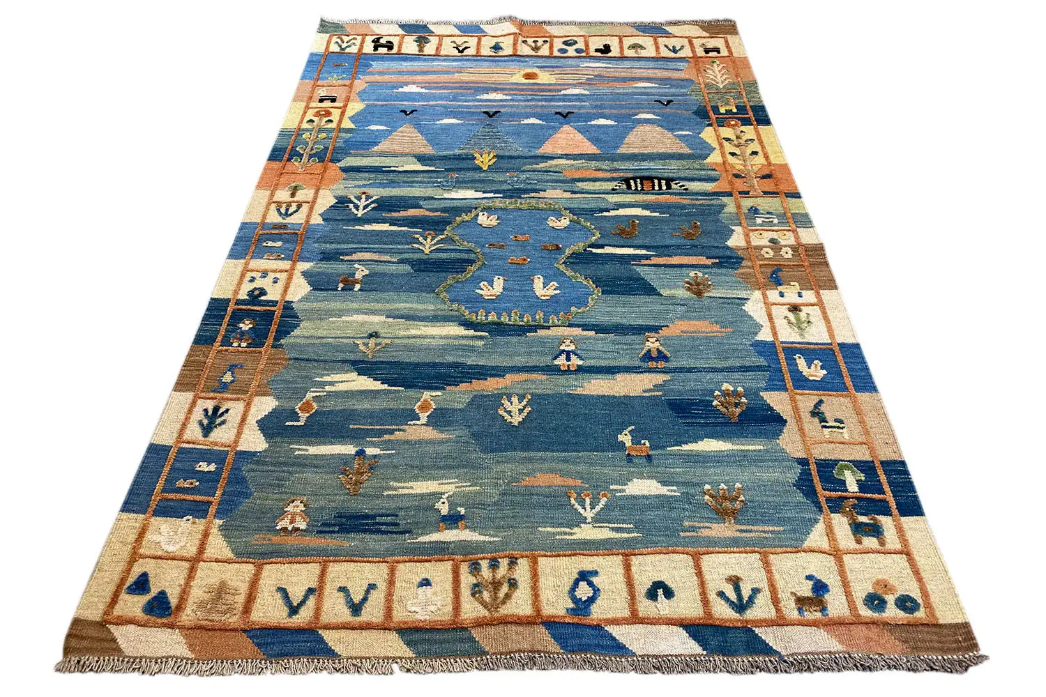 Kilim Qashqai - 605611 (210x154cm) - German Carpet Shop