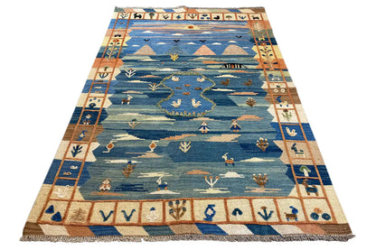 Kilim Qashqai - 605611 (210x154cm) - German Carpet Shop
