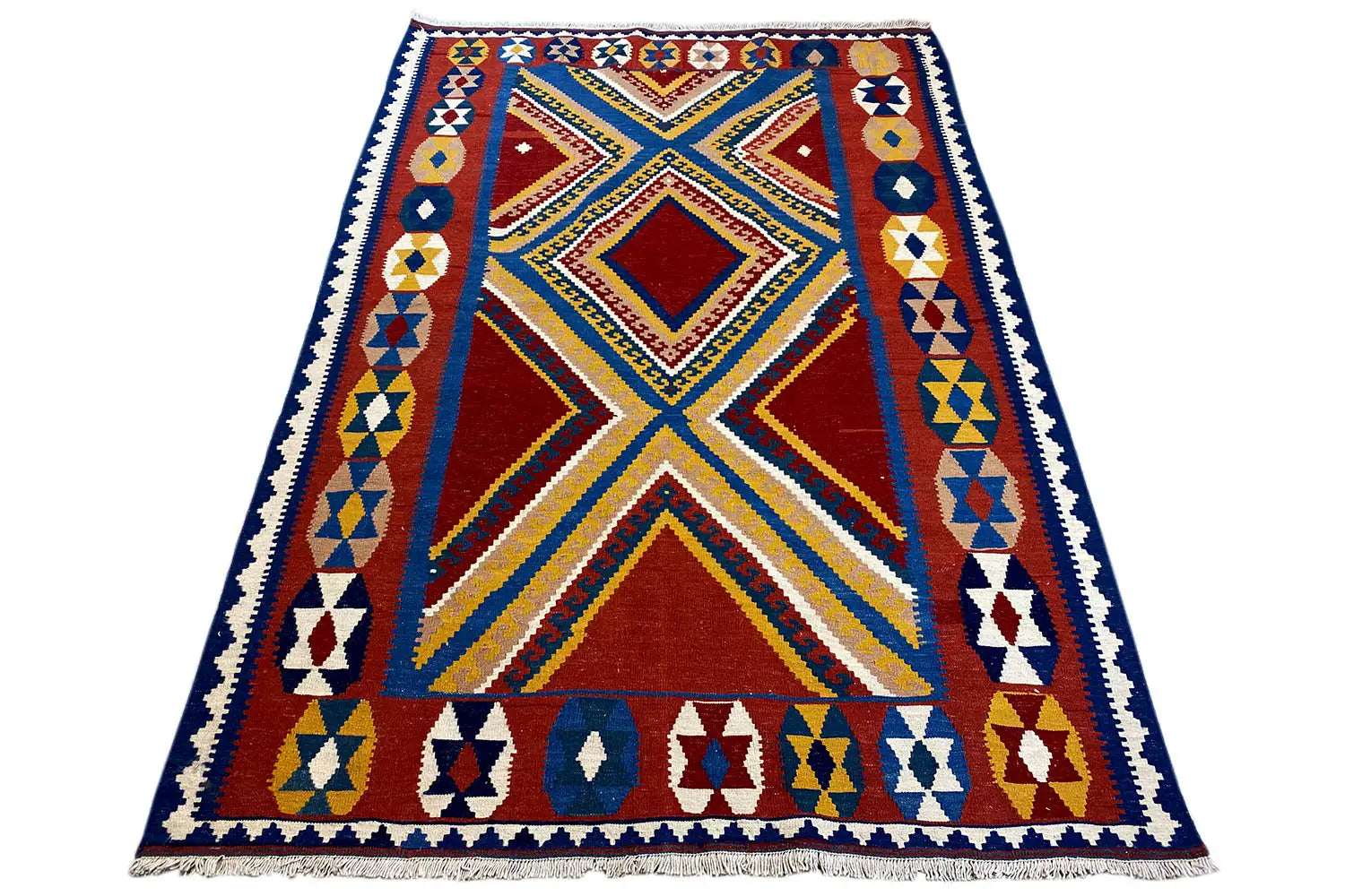  Kilim Qashqai  - 802411 (230x153 cm) - Premium Kelim from German Carpet Shop - Just €349! Shop now at German Carpet Shop