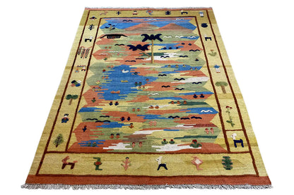 Kilim Qashqai - 800595 (198x146cm) - German Carpet Shop
