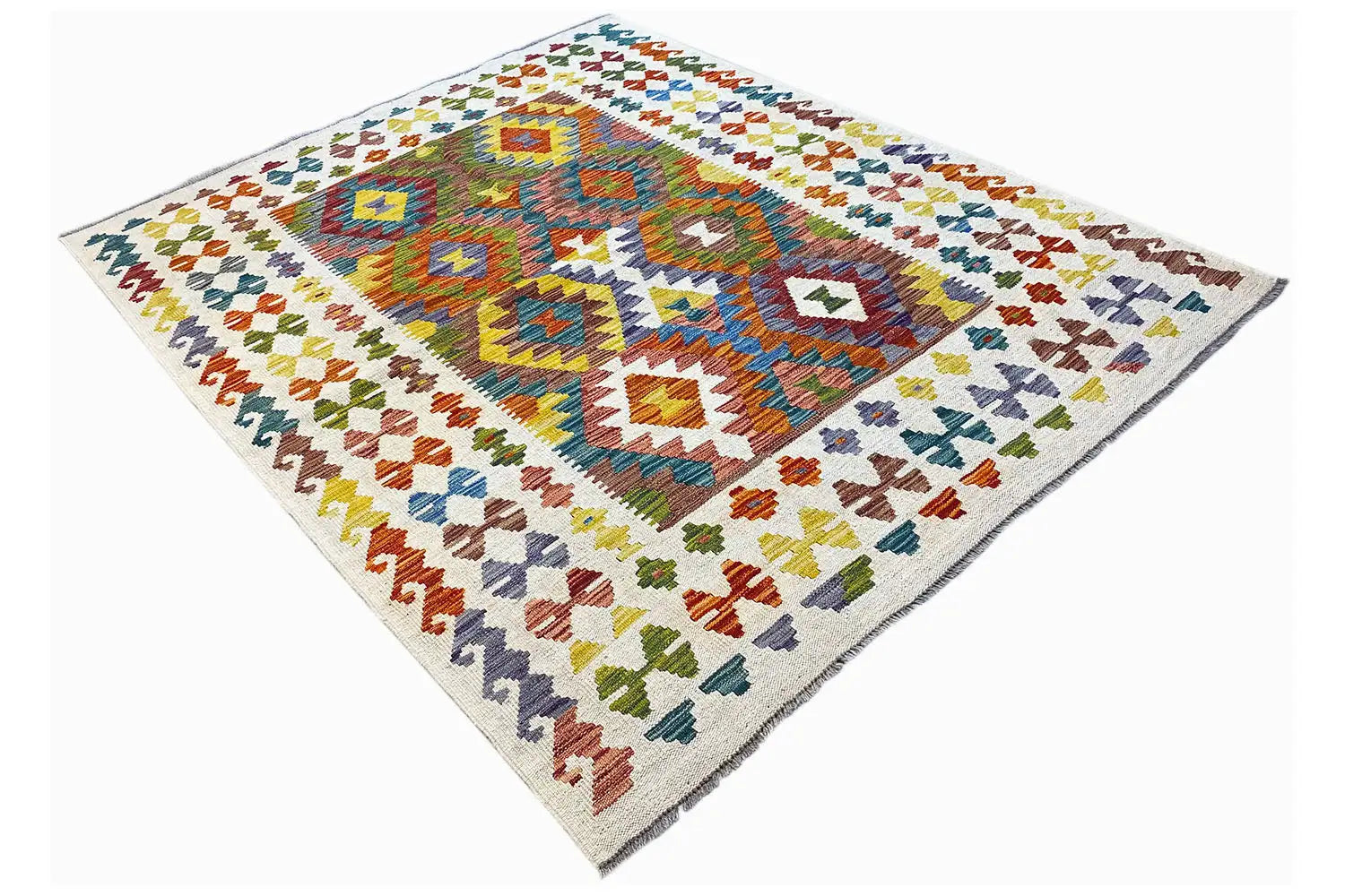 Kelim Afghan - (196x152cm) - German Carpet Shop