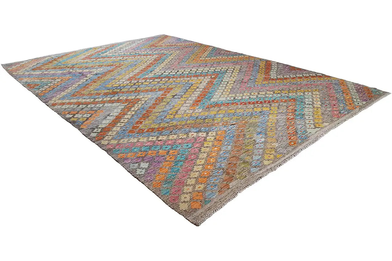 Kelim Afghan 8712 (293x211cm) - German Carpet Shop