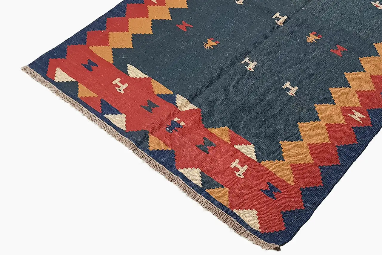 Kilim Qashqai - 13159 (151x105cm) - German Carpet Shop