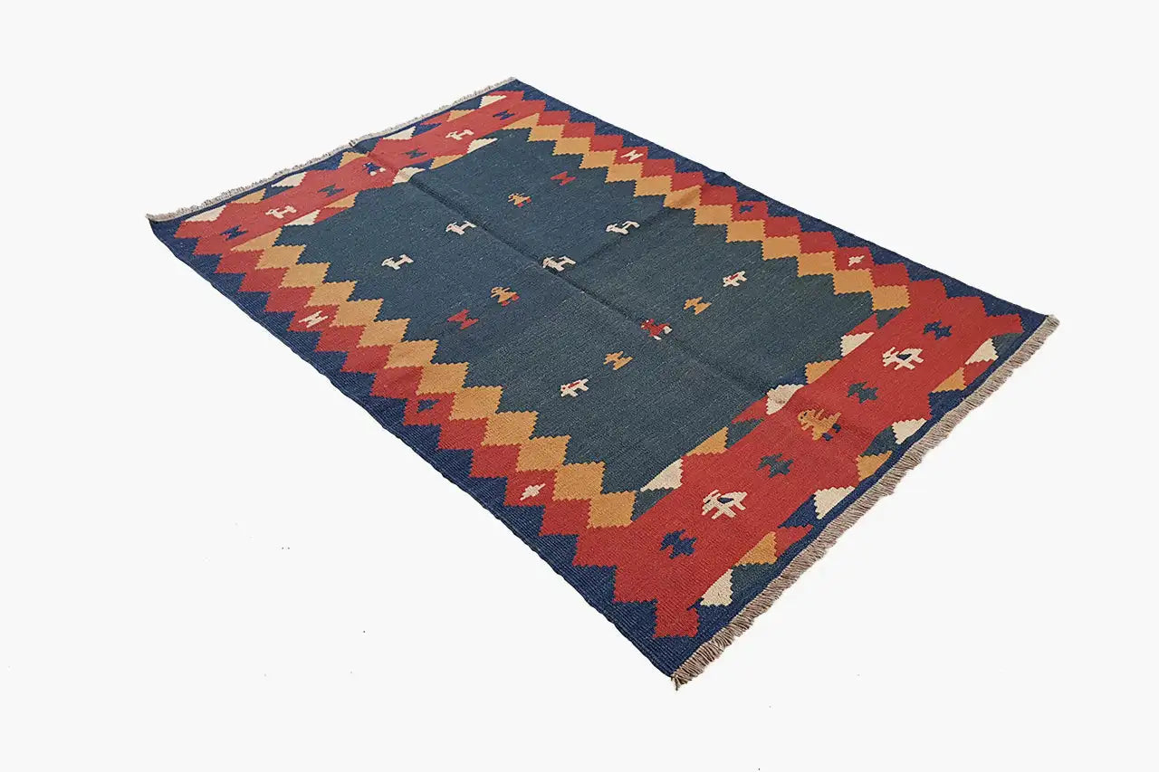 Kilim Qashqai - 13159 (151x105cm) - German Carpet Shop