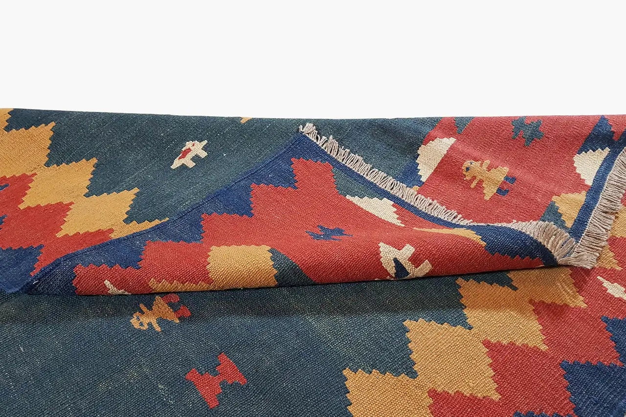 Kilim Qashqai - 13159 (151x105cm) - German Carpet Shop