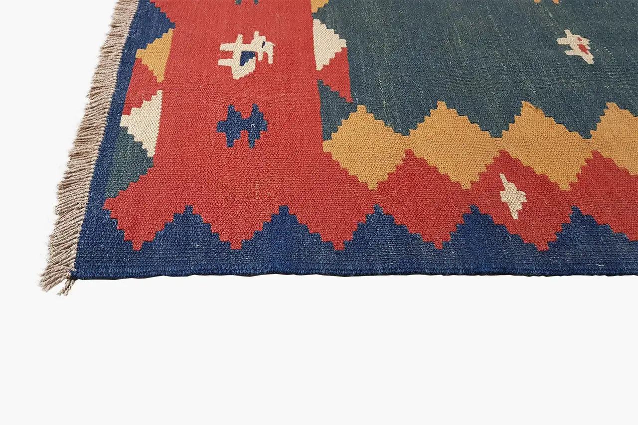 Kilim Qashqai - 13159 (151x105cm) - German Carpet Shop