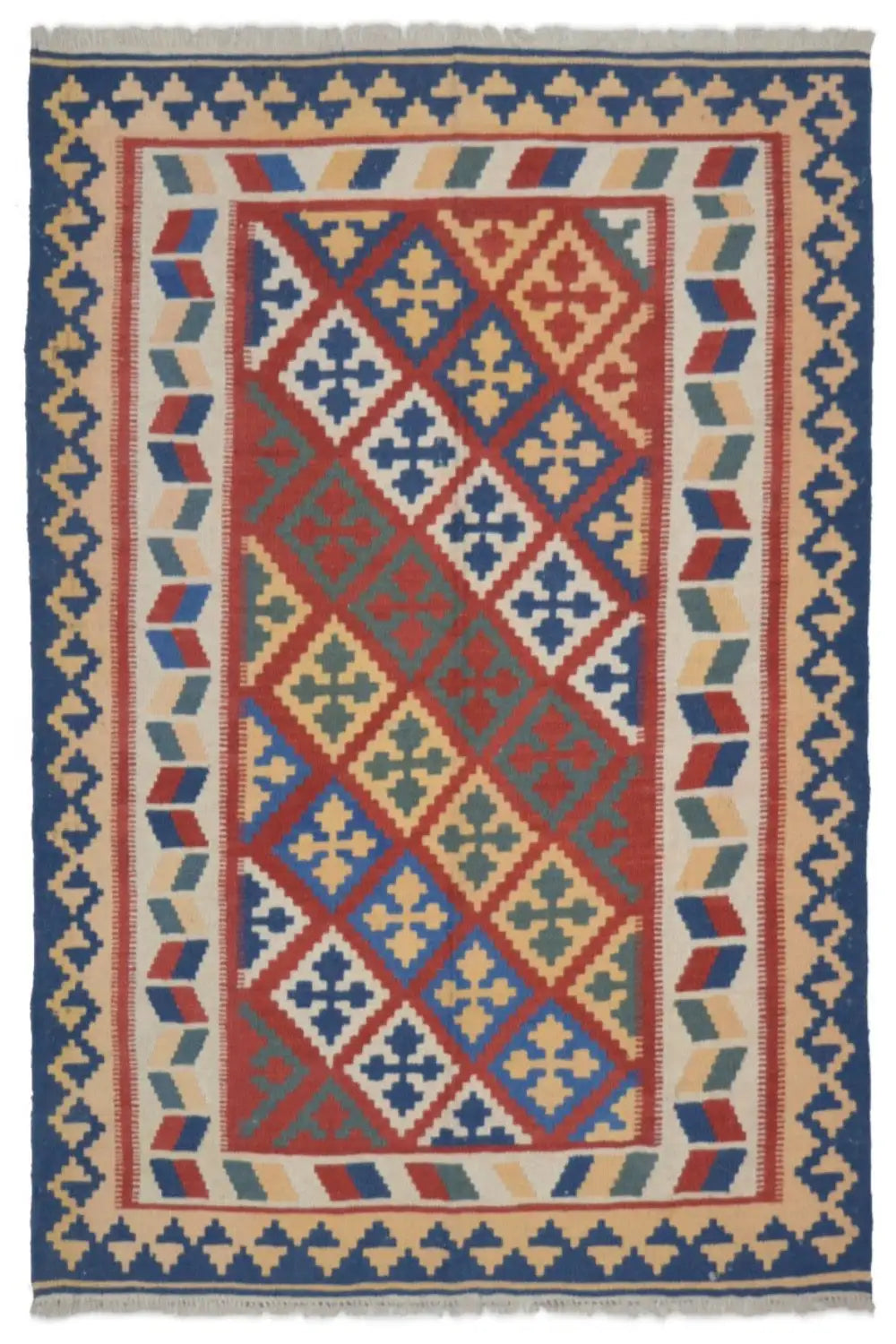 Kilim Qashqai - 301889 (196x152cm) - German Carpet Shop