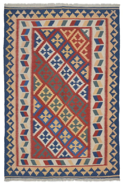 Kilim Qashqai - 301889 (196x152cm) - German Carpet Shop