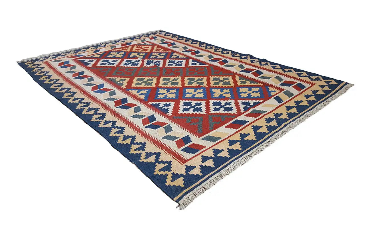 Kilim Qashqai - 301889 (196x152cm) - German Carpet Shop