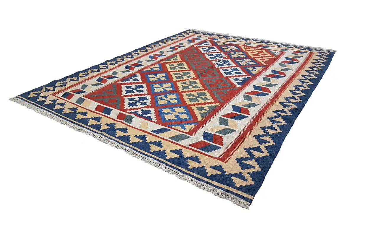 Kilim Qashqai - 301889 (196x152cm) - German Carpet Shop