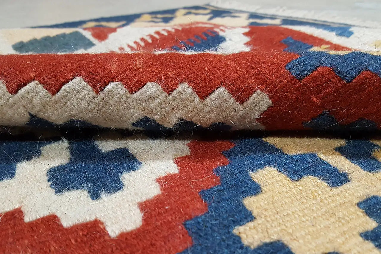 Kilim Qashqai - 301889 (196x152cm) - German Carpet Shop