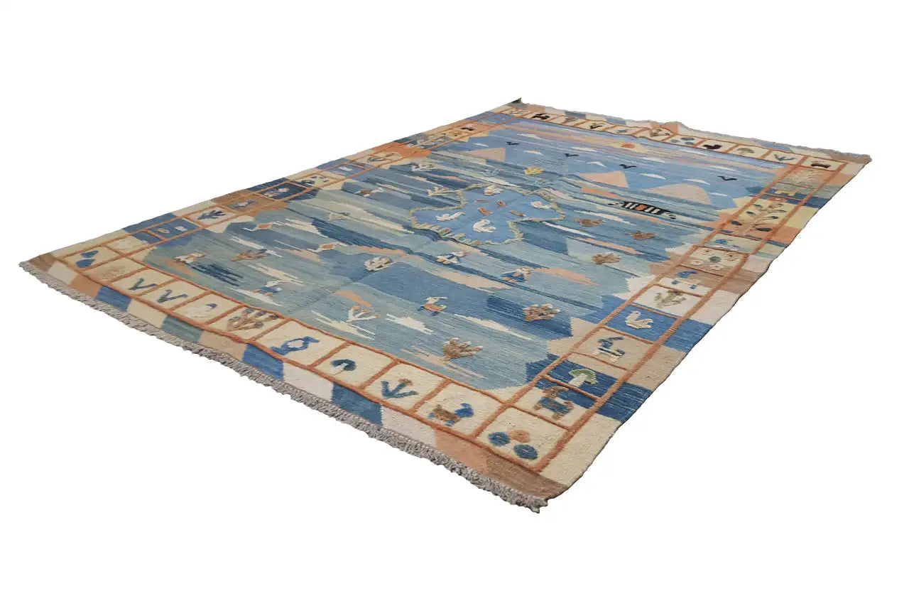 Kilim Qashqai - 605611 (210x154cm) - German Carpet Shop