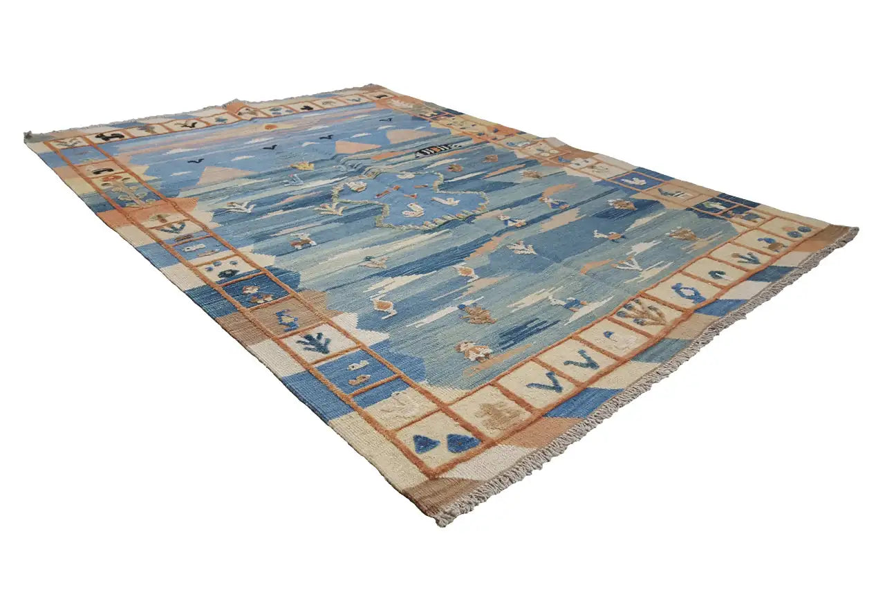 Kilim Qashqai - 605611 (210x154cm) - German Carpet Shop