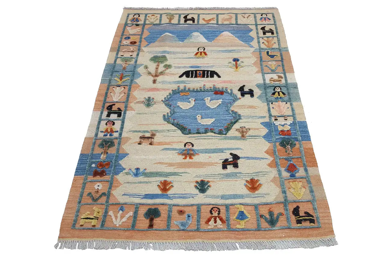 Kilim Qashqai - 605612 (155x101cm) - German Carpet Shop