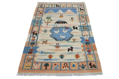 Kilim Qashqai - 605612 (155x101cm) - German Carpet Shop