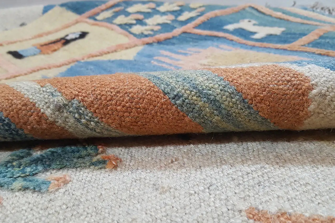 Kilim Qashqai - 605616 (198x158cm) - German Carpet Shop